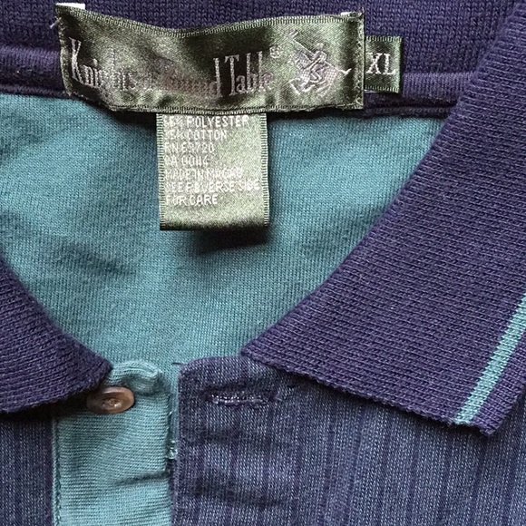 Green and navy polo shirt - Picture 2 of 5